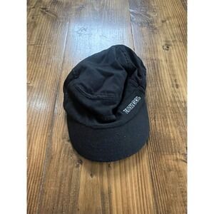 Kangol Born British Black Flat Cap Hat L XL Flexfit Military Style